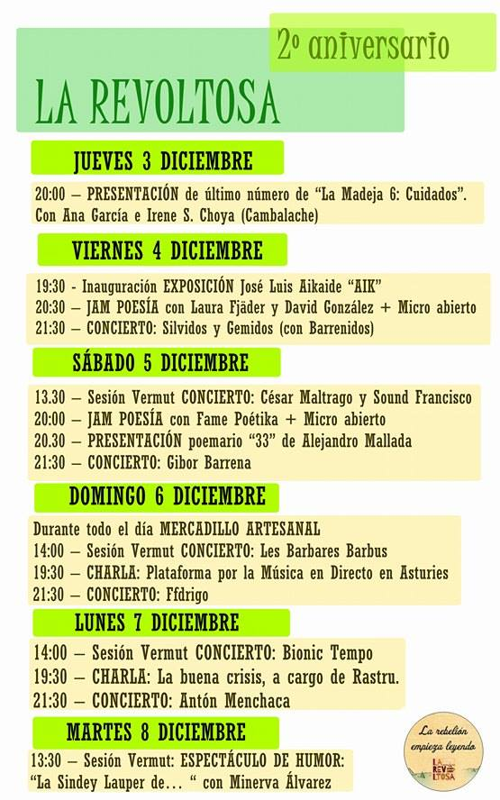 Programa aniversario Revoltosa